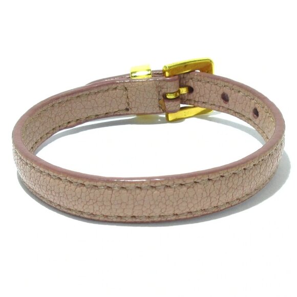 Auth miu miu - Pink Gold Leather Hardware Bracelet - Picture 6 of 6